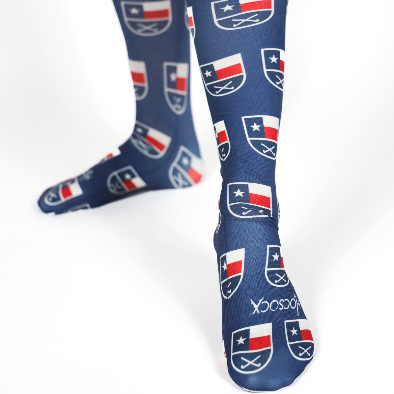Hocsocx Blue Field Hockey Sticks Socks Medium